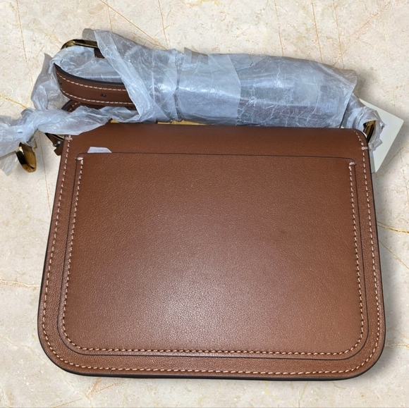 Fossil Lennox Leather Flap Crossbody Bag Brown NWT - Picture 14 of 14